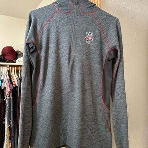 Colosseum Gray and Black Quarter-Zip Pullover